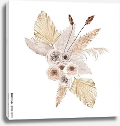 Постер Летний цветочный тропический букет