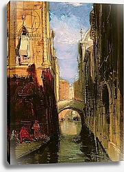 Постер Холланд Джеймс A Side Canal, Venice