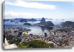 Постер Бразилия, Рио-де-Жанейро. Вид с птичьего полета