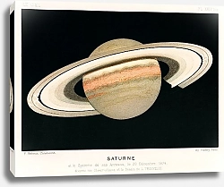 Постер Литография «Сатурн» напечатана в 1877 году Ф. Мехе, античное изображение планеты Сатурн