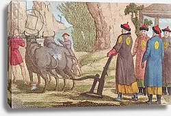 Постер Школа: Китайская 19в. The Ploughing Festival in China, frontispiece illustration for 'La Chine en Miniature', by J.B. Breton, Paris, edited by Nepveu, 1811