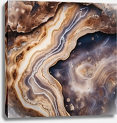 Постер Geode of brown agate stone 7