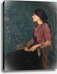 Постер Аман Жан Эдмон Seated Portrait of Thadee-Caroline Jacquet, later Madame Aman-Jean, before 1892