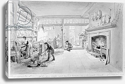 Постер Шарф Джордж (грав) The Kitchen of Mr. Sander's Coffee and Eating House, Newgate Street, 1828