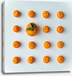Постер Квадрат из мандаринов и апельсина