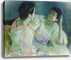 Постер Кассат Мэри (Cassatt Mary) The Conversation, 1860