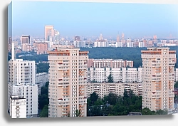 Постер Высотные здания, панорама. Москва, Россия