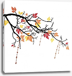 Постер Осенние листья. Ветка