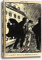 Постер Валлоттон Феликс Two policemen take away a tramp dressed in rags, from 'Crimes and Punishments', 1902