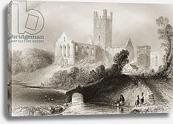 Постер Бартлет Уильям (последователи, грав) Jerpoint Abbey, County Kilkenny, Ireland, from 'Scenery and Antiquities of Ireland'