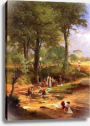 Постер Иннес Джордж Washing Day near Perugia, Italy, 1873