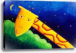 Постер Николс Жюли (совр) Giraffe and Moon, 2002