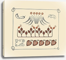 Постер Верней Морис Abstract design based on flowers and leaves