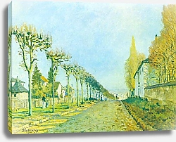 Постер Сислей Альфред (Alfred Sisley) Дорога в Север близ Лувесьена