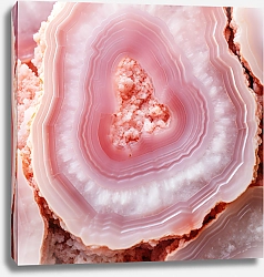 Постер Geode of pink agate stone 4