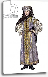 Постер Картины Russian traditional dress - illustration by N. Vinogradova 2