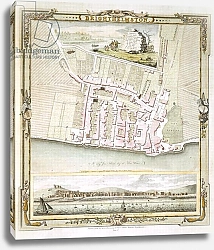 Постер Школа: Английская 18в. Map of Brighton by Thomas Yeakell and William Gardner, engraved by Whitchurch, 1779