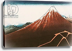 Постер Хокусай Кацушика Fuji above the Lightning', from the series '36 Views of Mt. Fuji'