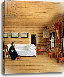 Постер Школа: Русская 19в. Interior with a seated woman 1