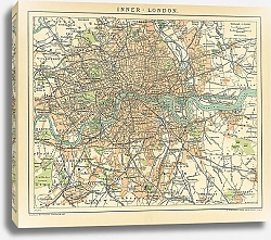 Постер План Лондона: центральная часть