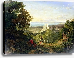 Постер Нерли Фридрих View of Terracina and Monte Circeo, 1833