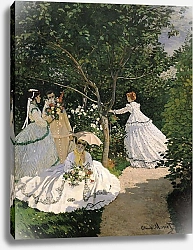 Постер Моне Клод (Claude Monet) Women in the Garden, 1866