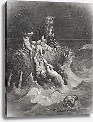 Постер Доре Гюстав The Deluge, illustration from Dore's 'The Holy Bible', engraved by Pannemaker, 1866