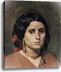 Постер Иванов Александр Голова молодой женщины с серьгами и ожерельем.