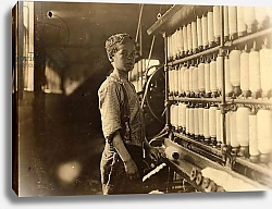 Постер Хайн Льюис (фото) John Dempsey, 11 or 12 years old, Saturday worker in the mule-spinning room at Jackson Mill, Fiskeville, Rhode Island, 1909