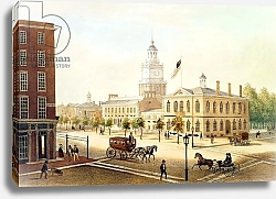 Постер Коллнер Август State House, Philadelphia, engraved by Deroy