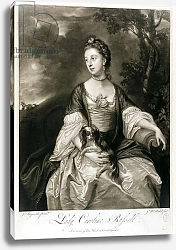 Постер Рейнолдс Джошуа (последователи) Lady Caroline Russell, engraved by James McArdell