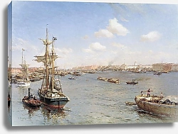 Постер Беггров Александр Петербург. Вид на Неву. 1912.