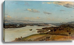 Постер Боулиан Алайн Вид на Рейн рядом с Брайзахом