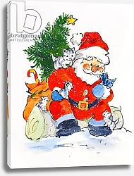 Постер Мэттьюз Диана (совр) Father Christmas and Kittens, 1996