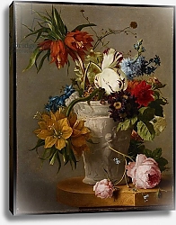 Постер Ос Джордж An Arrangement with Flowers, 19th century