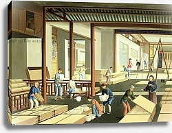 Постер Школа: Китайская 19в. Manufacture of Porcelain