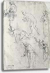 Постер Леонардо да Винчи (Leonardo da Vinci) Six Figures, Study for an Epiphany