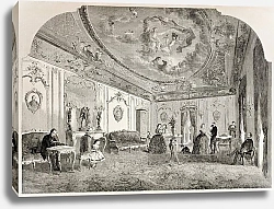 Постер Reception room of the famous French photographer. Original, from drawing of Lancelot, published on L