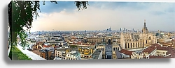 Постер Италия, Милан. Панорама центра города