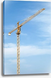 Постер Строительный кран на фоне голубого неба