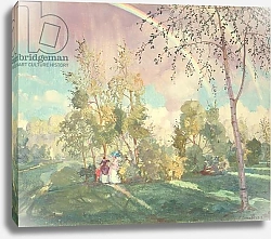 Постер Сомов Константин Landscape with a Rainbow, 1919