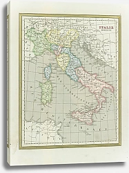 Постер Карта: Италия