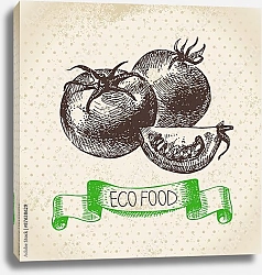 Постер Иллюстрация с томатами
