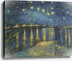Постер Ван Гог Винсент (Vincent Van Gogh) Starry Night over the Rhone, 1888