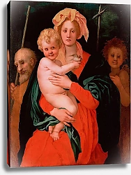 Постер Понтормо Якопо Мадонна с Младенцем, св. Иосифом и Иоанном Крестителем