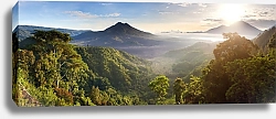 Постер Панорама гор Батур и вулкана Агунг, Бали, Индонезия