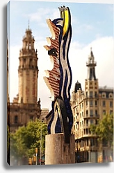 Постер Испания. Барселона. Статуя