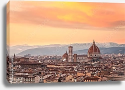 Постер Италия. Флоренция. Закатная панорама