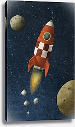 Постер Космическая ракета