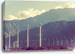 Постер Ветряная электростанция у подножия гор